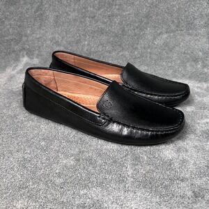 G.H. Bass Loafers Black Leather Driving Moccasins Slip On Shoes Womens 8.5 - New